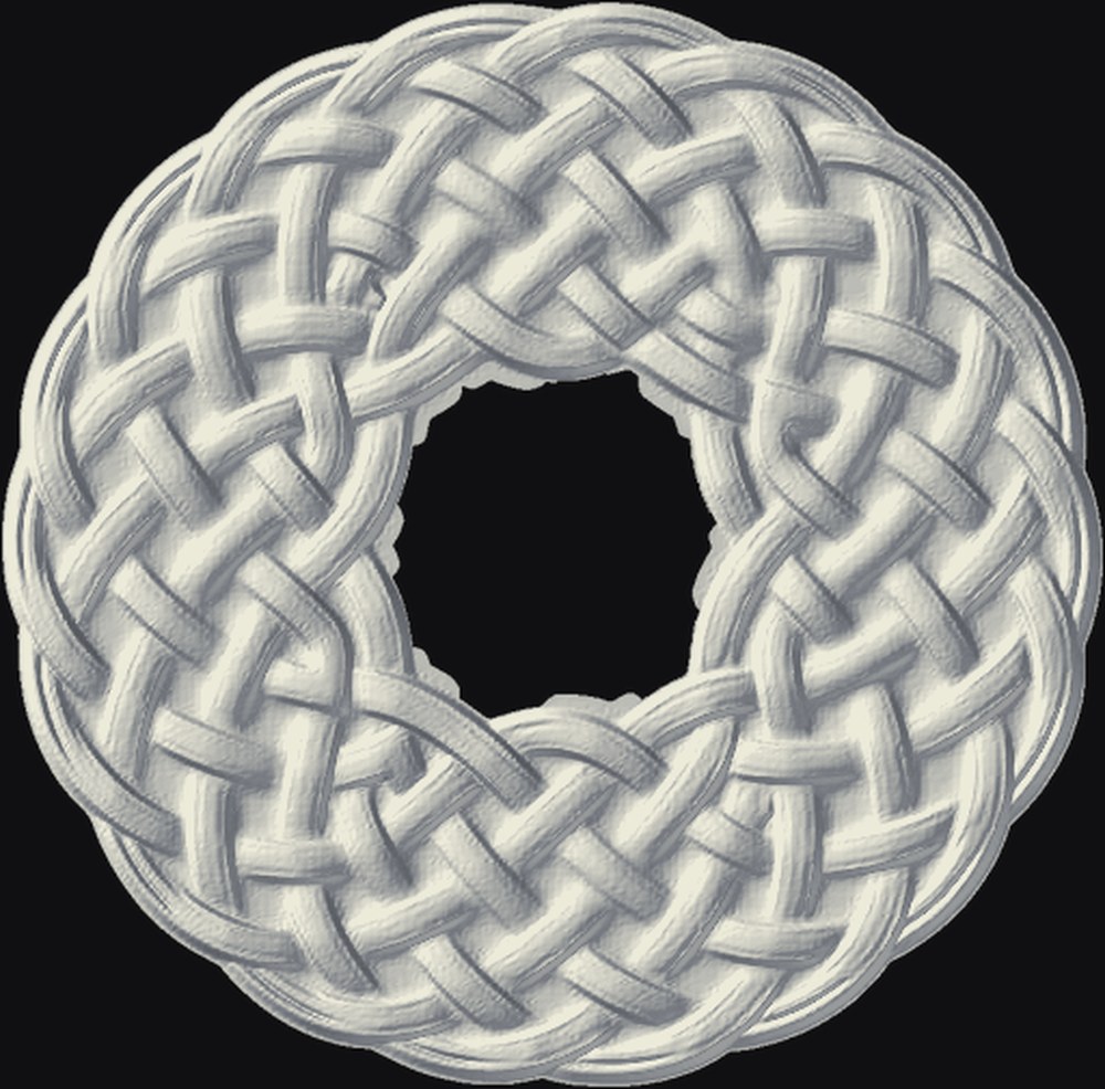 Celtic Knot Circle 3D relief heightmap preview for CNC carving